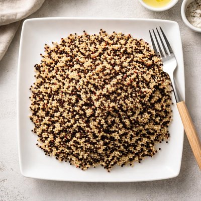 Cooked tricolor quinoa