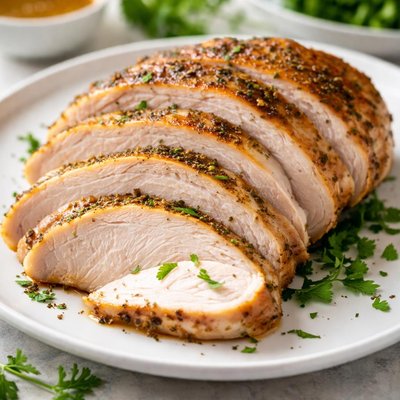 Cooked turkey breast