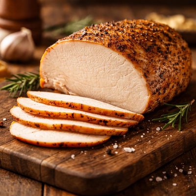 Cooked turkey breast cold meat