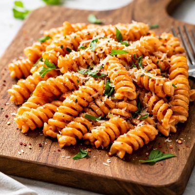 Cooked twist pasta