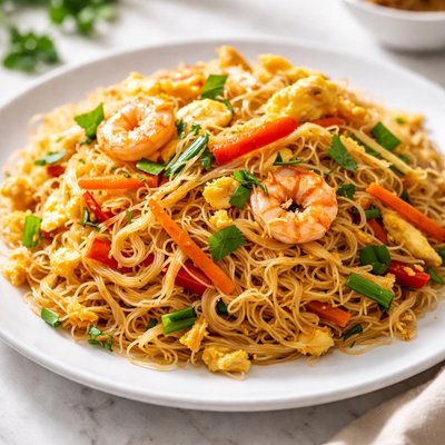 Cooked vermicelli noodles