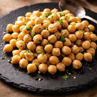 Cooked white chickpeas