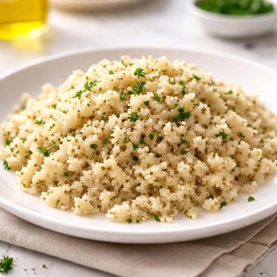 Cooked white quinoa