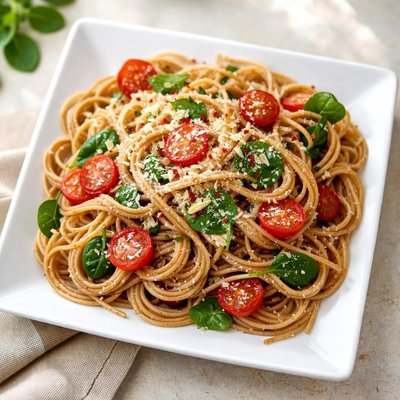 Cooked whole grain pasta