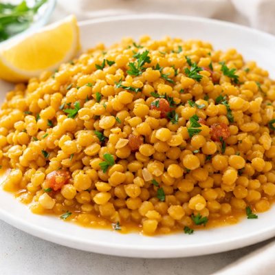 Cooked yellow lentils