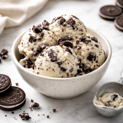 Cookie and cream ice cream