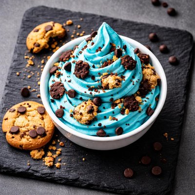 Cookie monster frozen yogurt