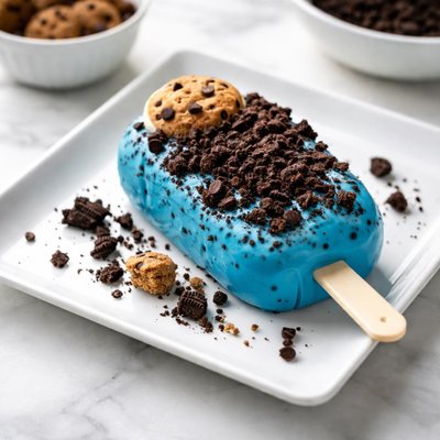 Cookie monster ice cream bar