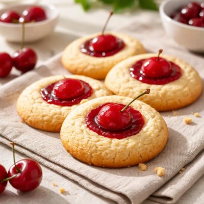 Cookie with cherry