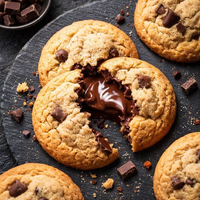 Cookie with chocolate center