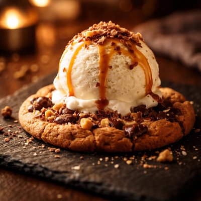 Cookie with ice cream