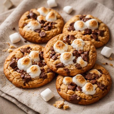 Cookie with marshmallows
