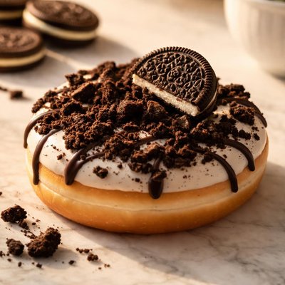 Cookies and cream doughnut