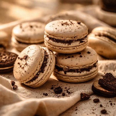 Cookies and cream macaron