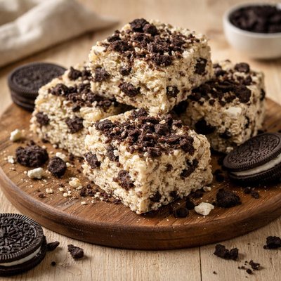 Cookies and cream rice crispy