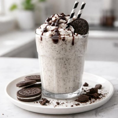 Cookies and cream yoghurt smoothie