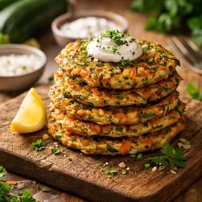 Corgette carrot pancake