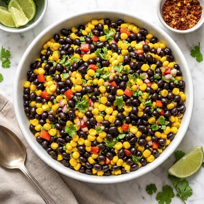 Corn and black beans mixed