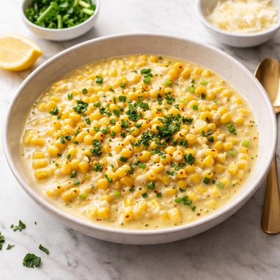 Corn and cream sauce