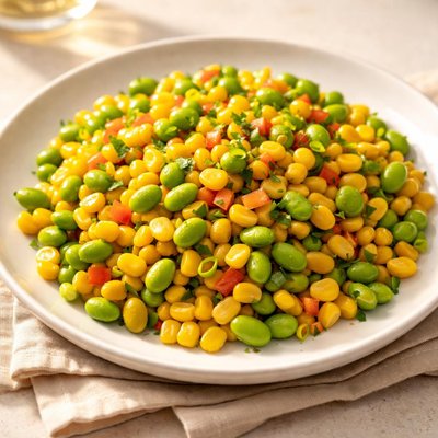 Corn and edamame