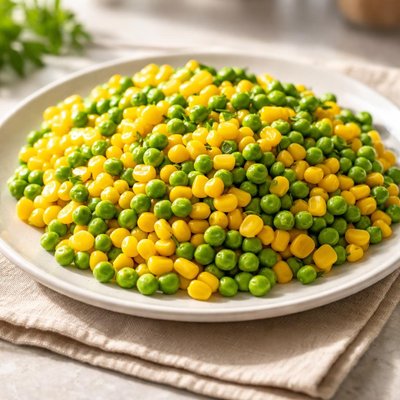 Corn and green peas