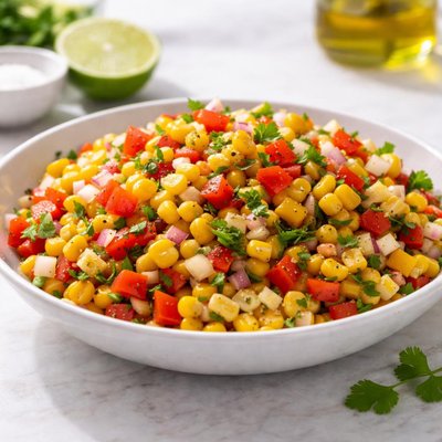 Corn and pepper salad