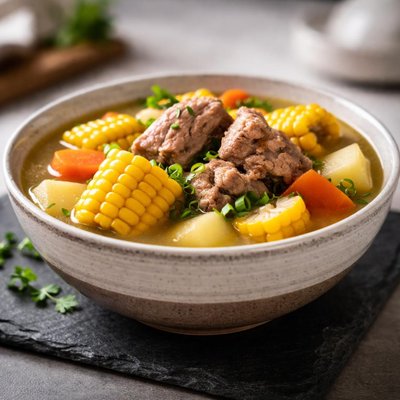 Corn and pork soup
