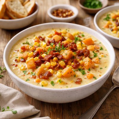 Corn and sweet potato chowder