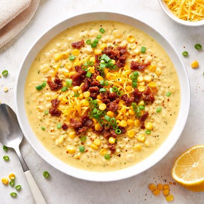 Corn cheddar soup