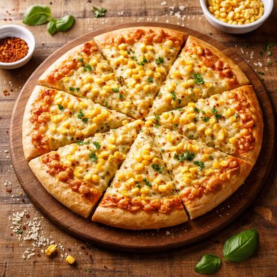 Corn chese pizza