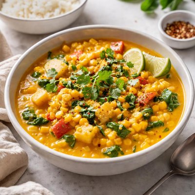 Corn coconut curry