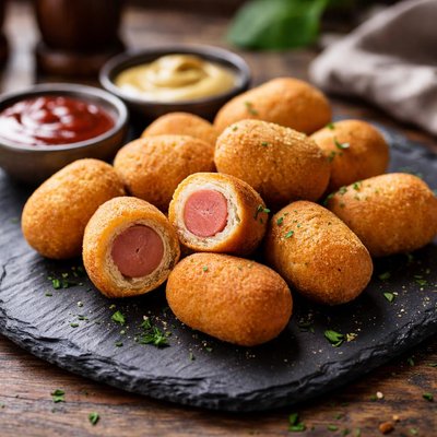 Corn dog bites
