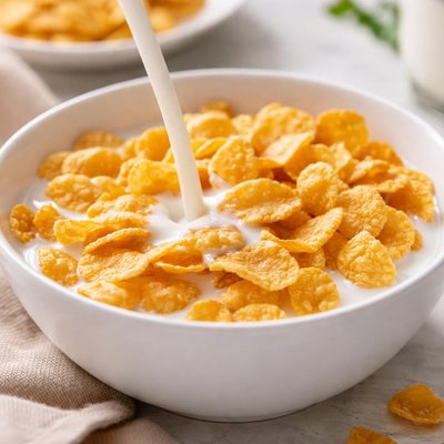 Corn flakes with milk