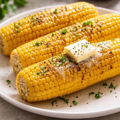 Corn on the cob with butter