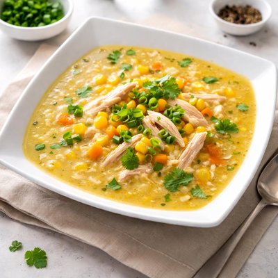 Corn soup with chicken