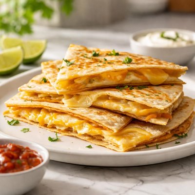 Corn tortilla cheese quesadilla