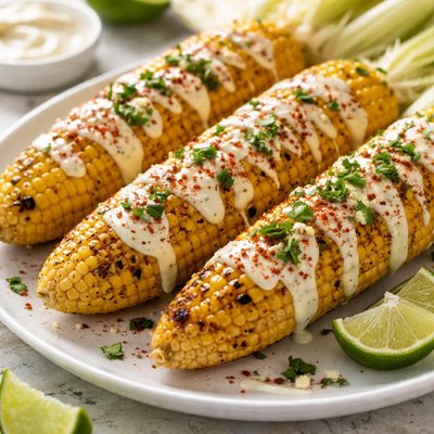 Corn with mayonnaise
