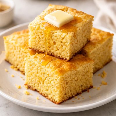 Cornbread with butter