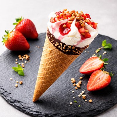 Cornetto aardbei