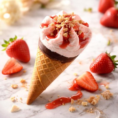 Cornetto strawberry ice-cream