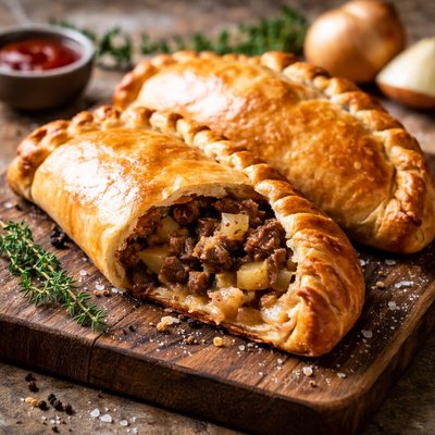 Cornish steak pastie