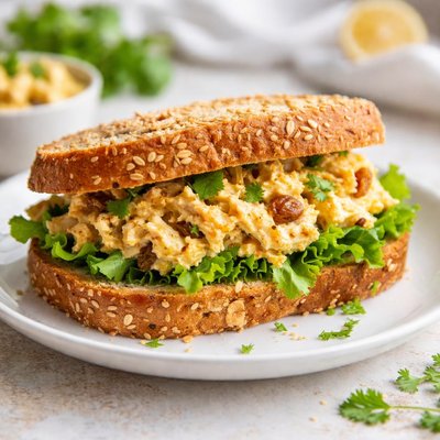 Coronation chicken sandwich
