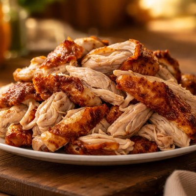 Costco chicken rotisserie meat with skin