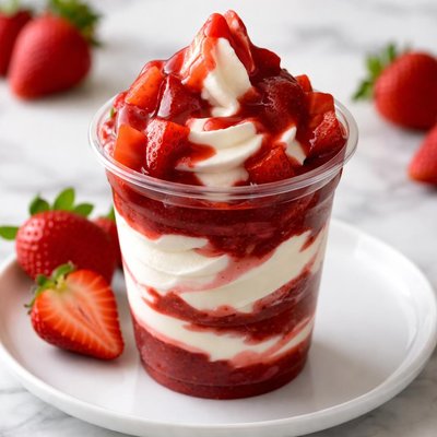 Costco strawberry sundae