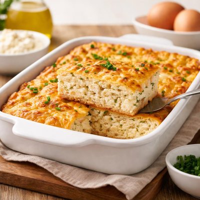 Cottage cheese and egg casserole
