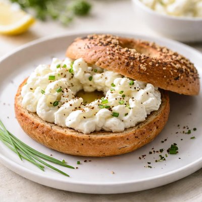 Cottage cheese bagel