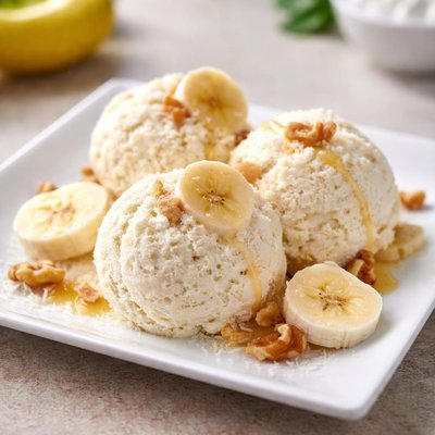 Cottage cheese banana ice cream