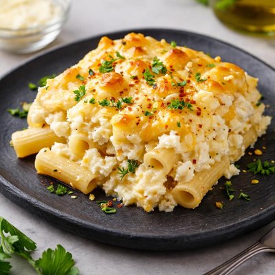 Cottage cheese pasta bake