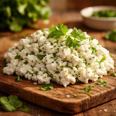 Cottage cheese with cilantro