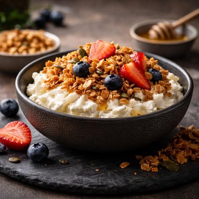 Cottage cheese with granola
